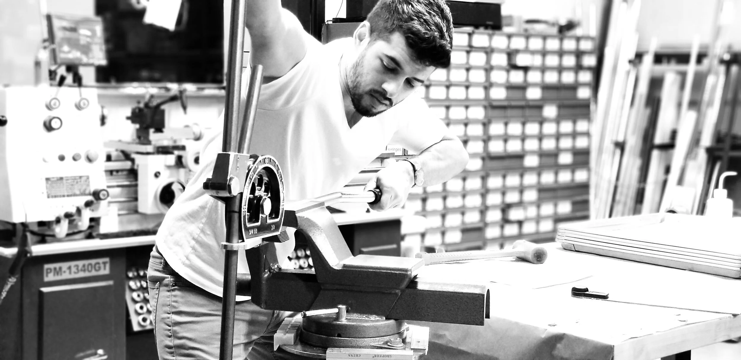 Bench under construction